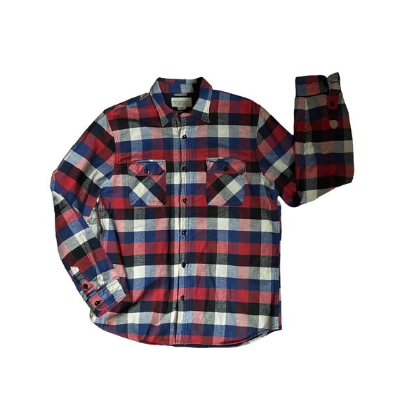 Denim & Supply Ralph Lauren Other - Denim Supply Ralph Lauren Mens Plaid Flannel Shacket Size XL Heavy Shirt Jacket